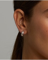 Michael Hill - 11mm Huggie Earrings in 10kt White Gold