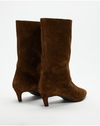 AERE - Nara Suede Heeled Boots