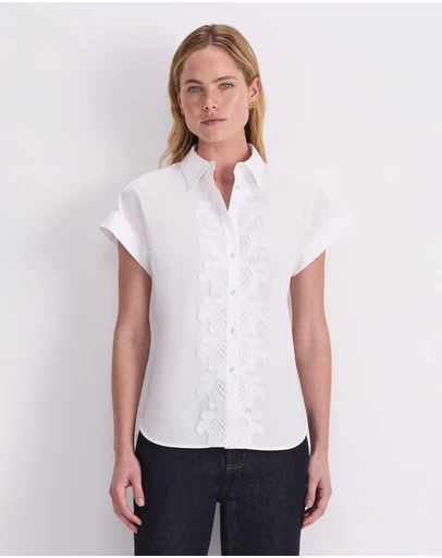 Sportscraft - Zelda Lace Trim Shirt