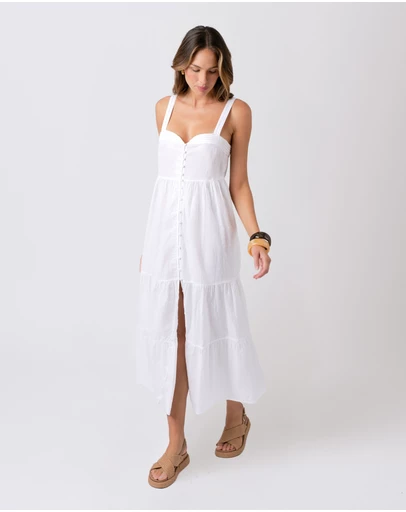 UNE PIECE - Sweetheart Neckline Cotton Maxi Dress