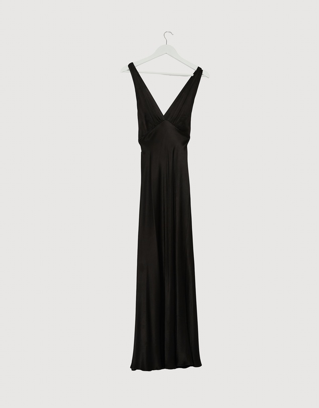 Revibe - Repaired Shona Joy La Lune Plunged Cross Back Maxi Dress - AU 8