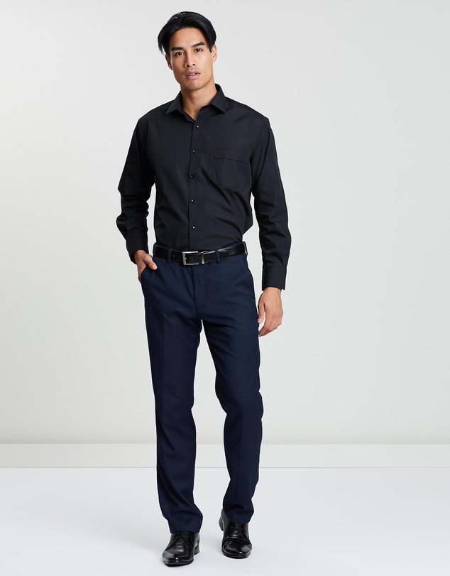 Van Heusen - Pointed Collar Long Sleeve Shirt with Classic Fit
