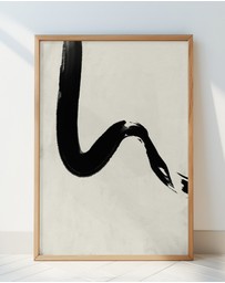 Olive et Oriel - Blackstrokes No 3 by Treechild Art Print