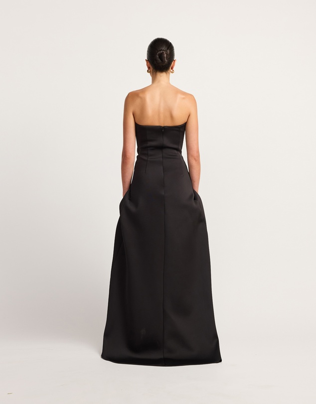 TOJHA - GAIA STRAPLESS MAXI DRESS BLACK