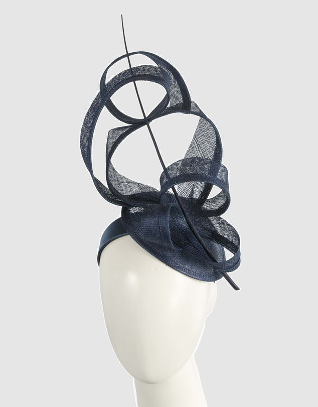 Max Alexander - Tall Navy Sinamay Fascinator Headband