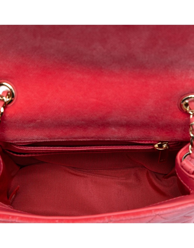 Pre-Loved by Azura Reborn - Pre-Loved Mini Square Classic Velvet Pearl Crush Single Flap