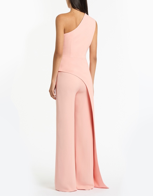 Carla Zampatti - Pale Rose Crepe One Shoulder Longline Top