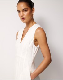 AERE - Audrey Linen A-Line Dress