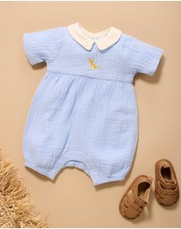 Purebaby - Romper with Collar -Kids-Babies