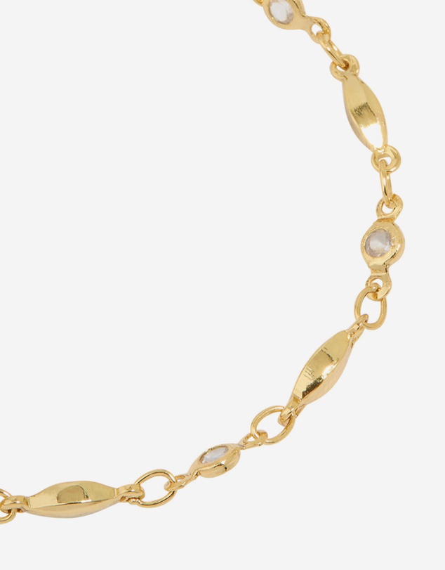 Lovisa - Gold Plated Cubic Zirconia Link Chain Bracelet