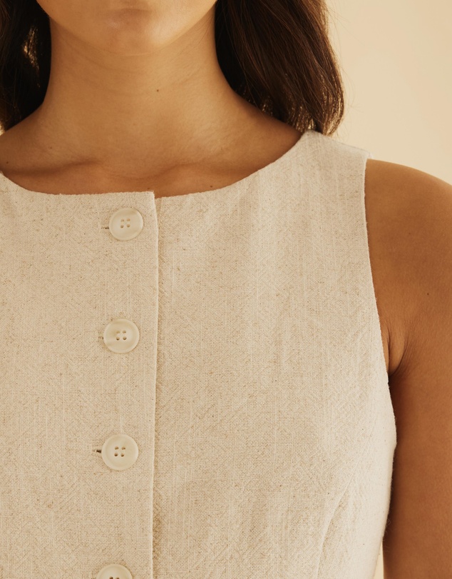 Atmos&Here - Remi Tailored Linen Blend Vest