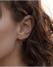 Native Sol - Nikki Emerald Hoops