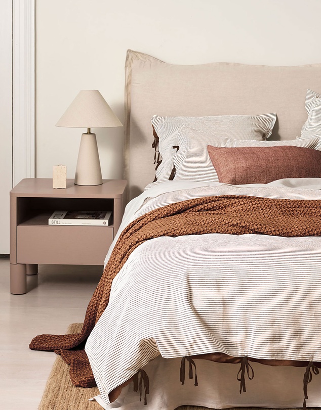 Aura Home - Chambray Mini Stripe Quilt Cover