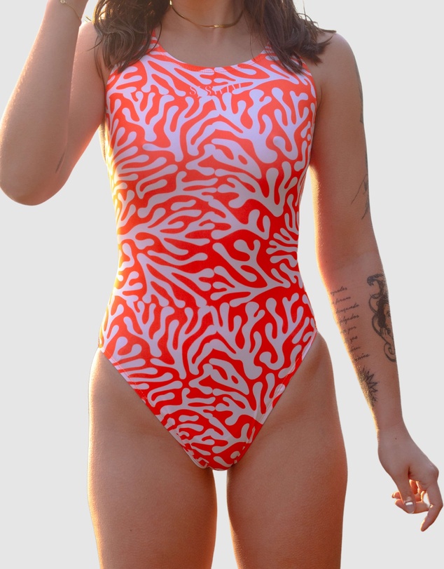 Salty Johnson - Coral Thick Strap One Piece