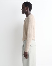 COS - Cashmere-Linen Henley T-Shirt
