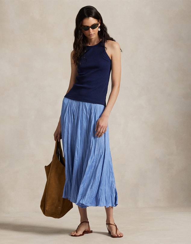 Polo Ralph Lauren - Crinkled Satin A-Line Skirt
