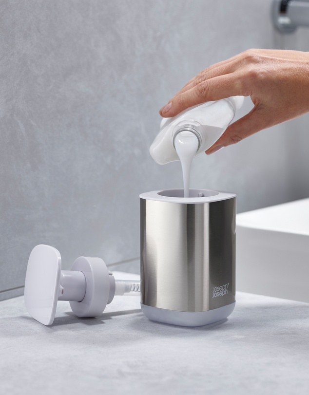 Joseph Joseph - Presto™ Stainless Steel Hygienic Soap Dispenser (White)