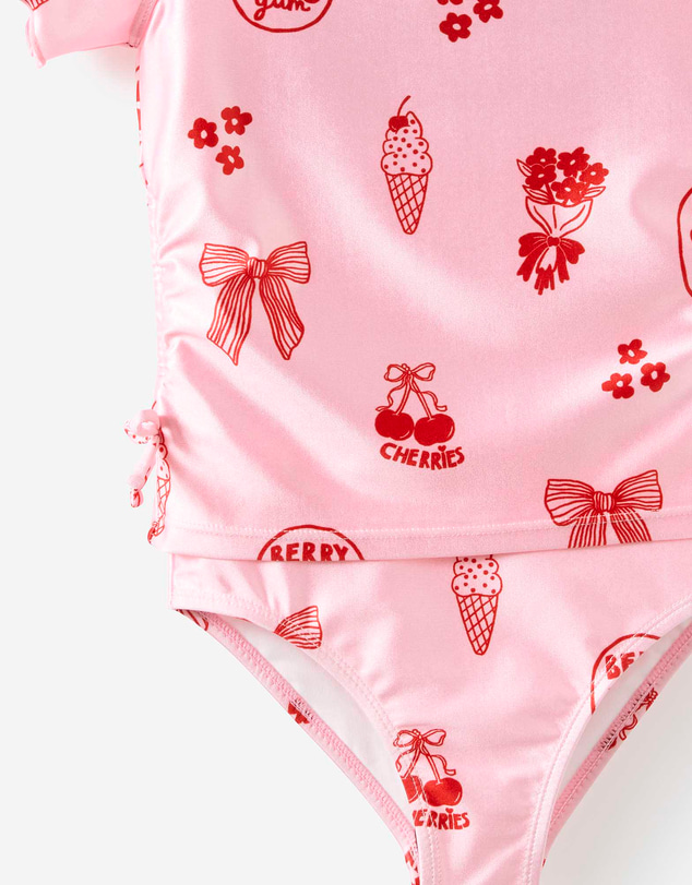 Cotton On Kids - Florence S/S Rashie And Bikini Bottom Set