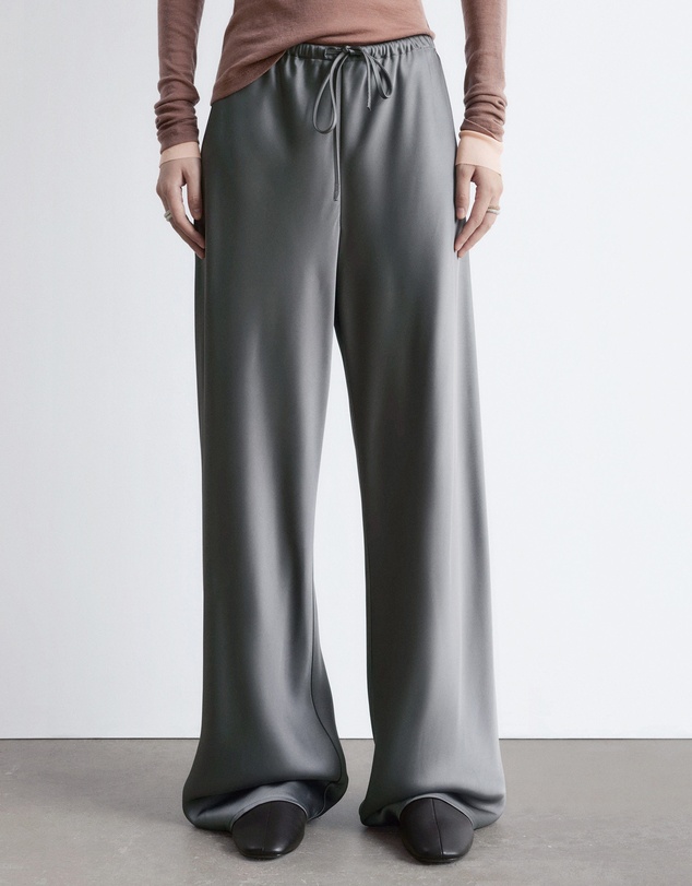 & Other Stories - Drawstring Satin Trousers