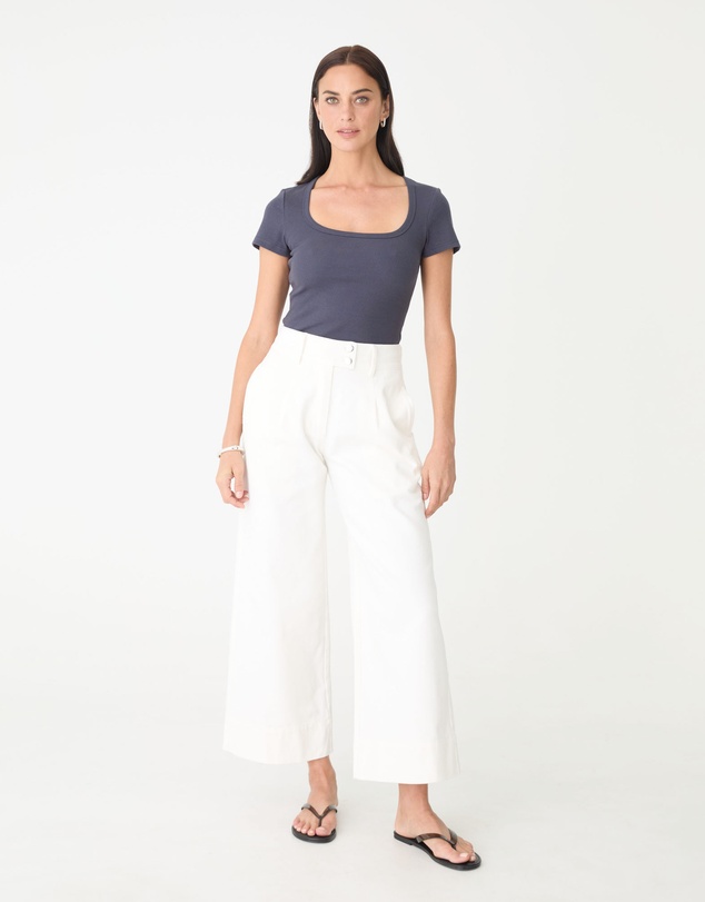 Forcast - Devon Scoop Neck Rib Tee