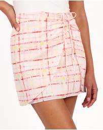 Petal & Pup - Mirha Mini Skirt - Sunset Check