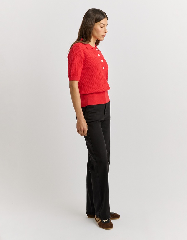 Toorallie - Pointelle Knit Polo