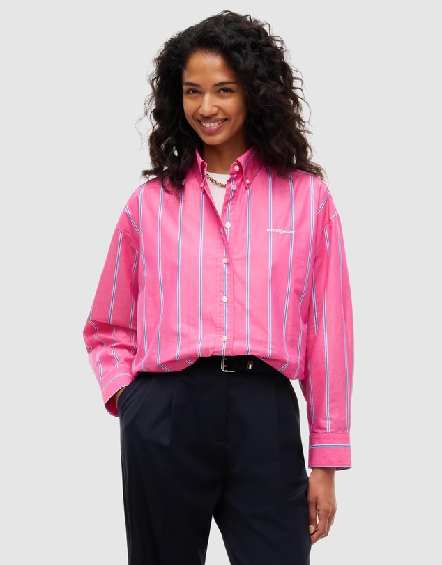 Tommy Jeans - Crop Gathered Script Shirt
