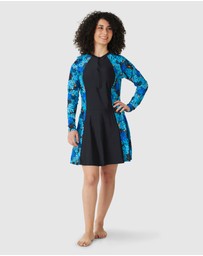 Modest Mermaid - Ocean zip swim dress SPF50+