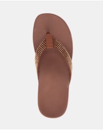 Mia Vita - Allora Toe Post Sandal - Bronze Rhinestone