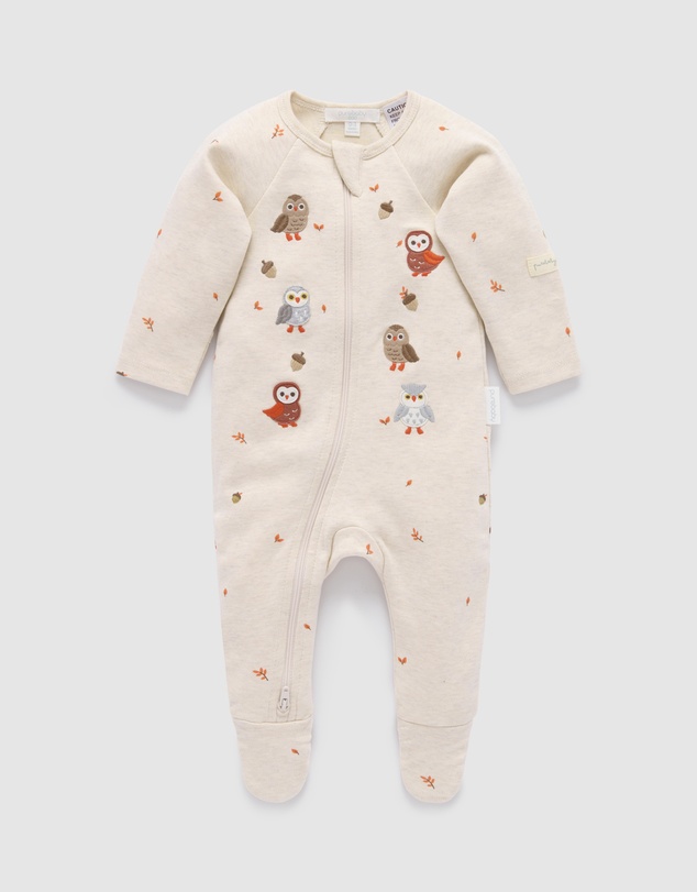 Purebaby - Thick Zip Growsuit -Kids-Babies