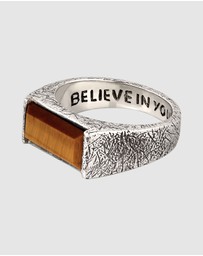 Haze & Glory - ICONIC EXCLUSIVE - Ring Signet Men Tigers Eye 925 Sterling Silver