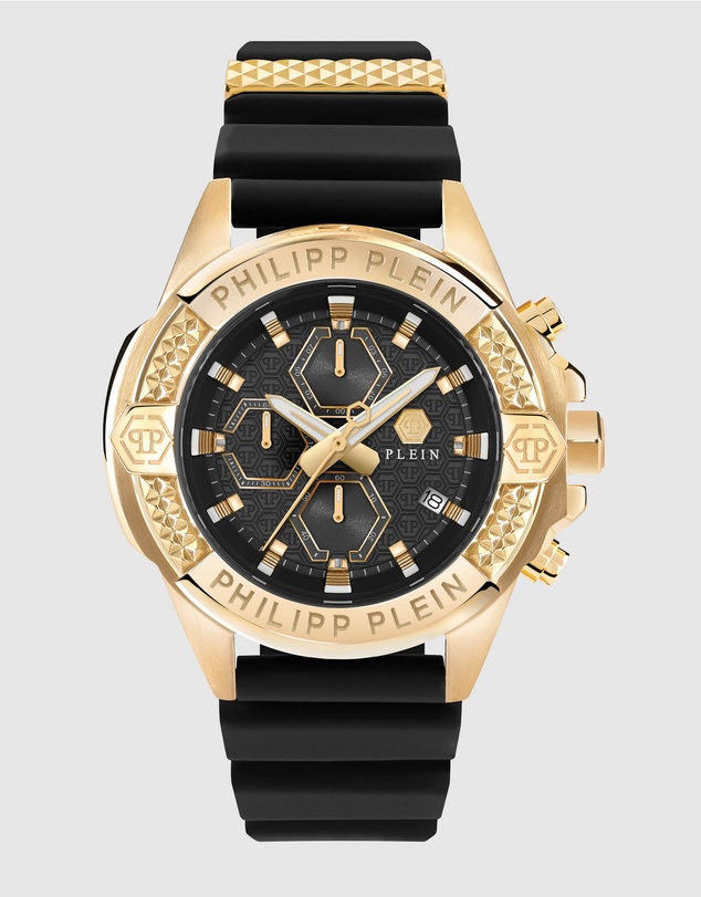 Philipp Plein - THE $KULL CHRONO 44mm Gold-Tone Multifunction