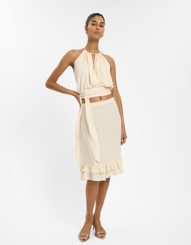 With Harper Lu - Frill Midi Skirt