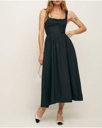 chinese dress ladies Palmira Handcrafted Linen Mini Dress