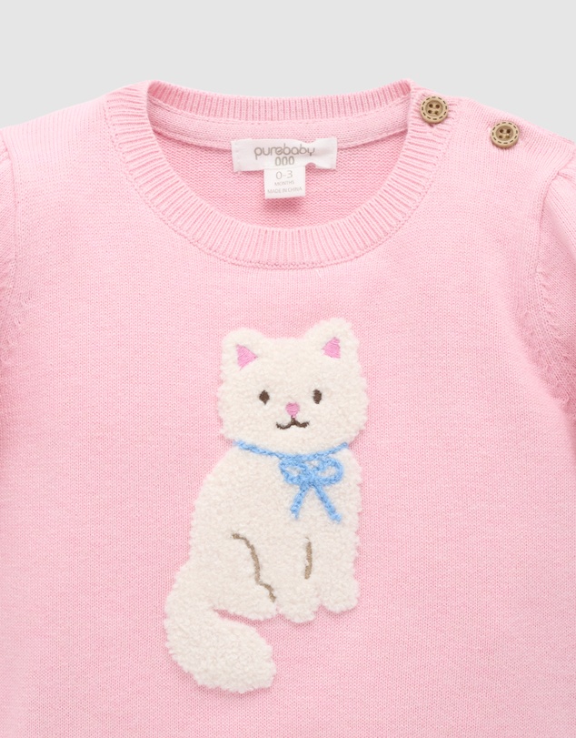 Purebaby - Kitten Jumper-Kids-Babies