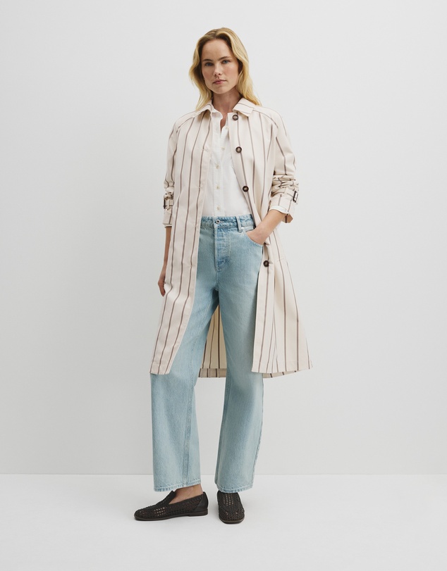 Country Road - Longline Stripe Coat