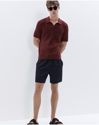UNISON - Wavy Stitch Knit Polo