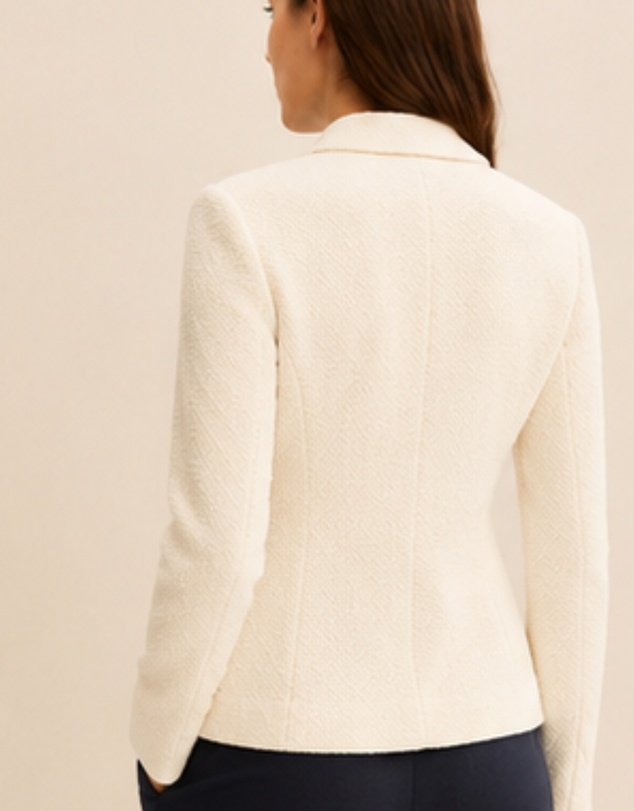 Emme | Max Mara Group - Wool White Textured Blazer