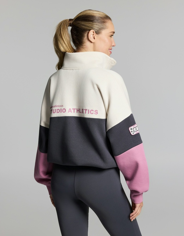 Rockwear - Cosy Fleece Blocked Snap Crew