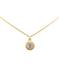 Pre-Loved by Azura Reborn - Pre-Loved Gold Plated Rhinestone Pendant Necklace