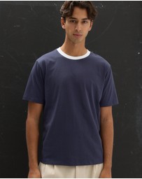 AERE - Contrast Collar T-Shirt