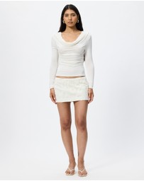 Guizio - Low Rise Embellished Skirt
