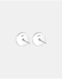 Kuzzoi - ICONIC EXCLUSIVE - Earrings Basic Circle Geo Enamel 925 Sterling Silver