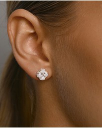 Von Treskow - Czelline Opal Clover Stud Earrings