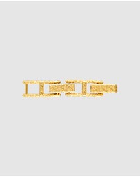 HOUSE OF SLANI - Adjustable Textured Gold Athena Bracelet