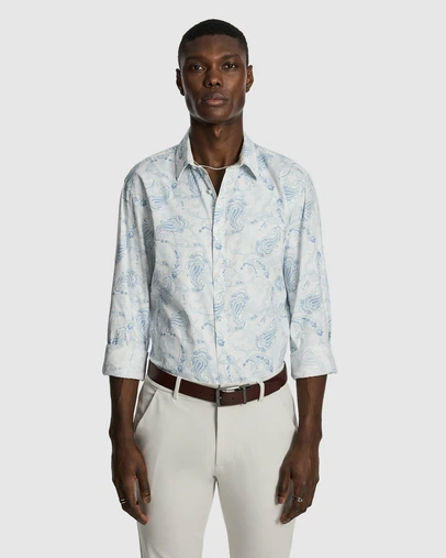 yd. - Valencia Slim Paisley Shirt