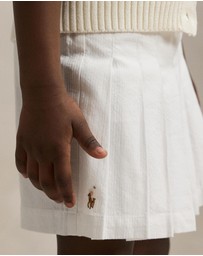 Polo Ralph Lauren - Pleated Cotton Seersucker Wrap Skort - ICONIC EXCLUSIVE (2YRS-6.5YRS)