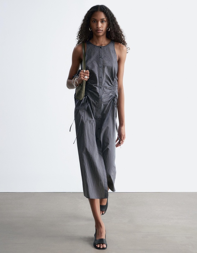 & Other Stories - Sleeveless Drawstring Midi Dress