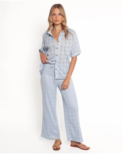 Petal & Pup - Cora Knit Pant - Blue