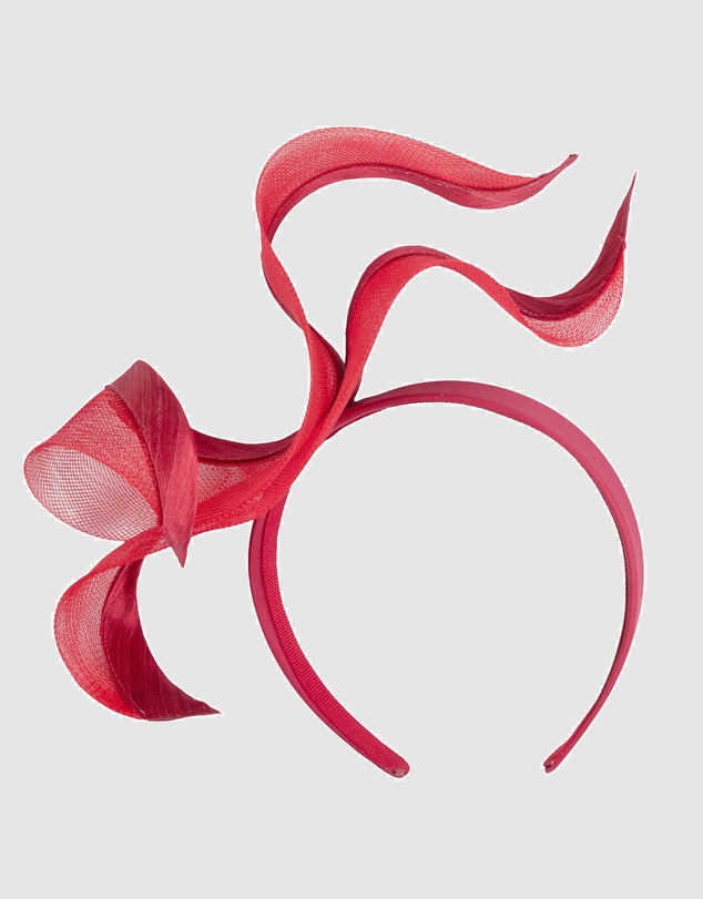 Fillies Collection - Bespoke Sculpted Red Racing Fascinator